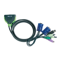 Переключатель KVM ATEN CS-521 MINI KVM Switch 2 порта USB/PS2, кабели в комплекте 1.2 метра (CS521)