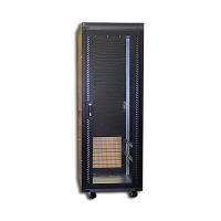 Серверный шкаф 19" 24U CLM-2168-24B (600x800x1320) стекл. передн. дверь, охлажд. задн. дверь черный