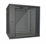 Серверный шкаф 19"  9U AW6609 (600x600x501мм), настенный, 1 секция, стекл. дверь, черный, RackPro